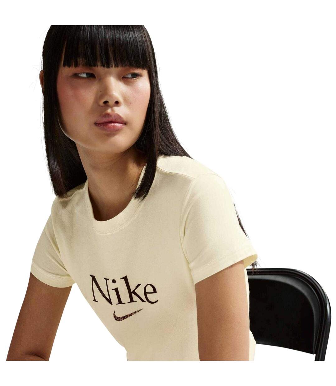 Womens/ladies Cropped T-shirt Coconut Milk Nike-4