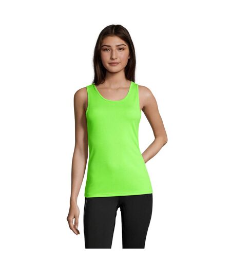 Débardeur Sporty Femme Vert Néon SOLS