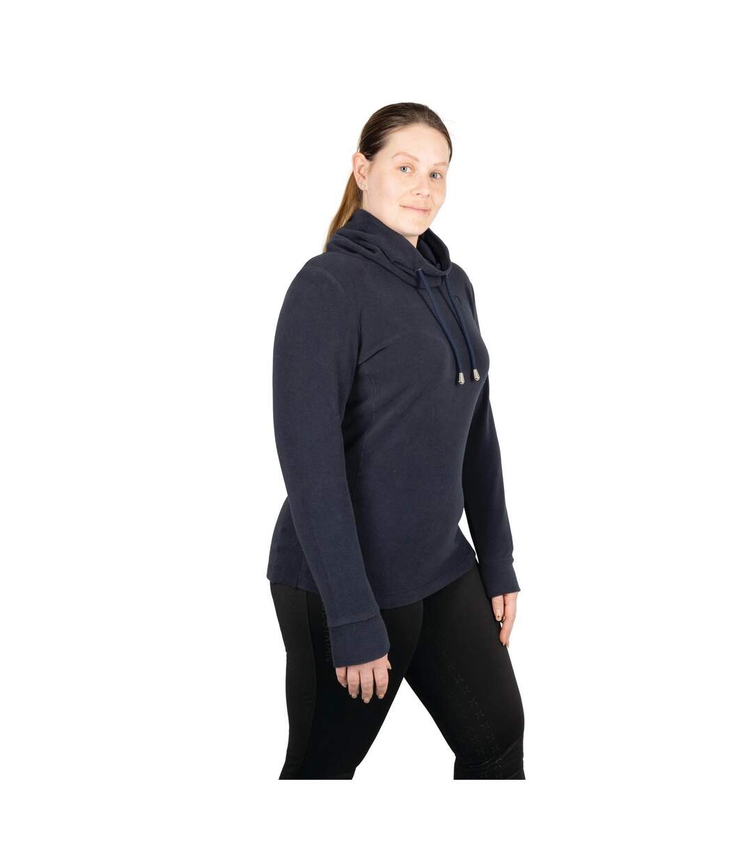 Womens/ladies Elevate Essential Hoodie Navy Hy-3