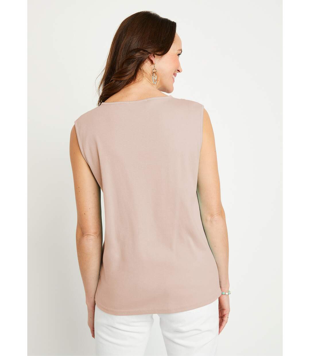 Débardeur macramé coton uni-2