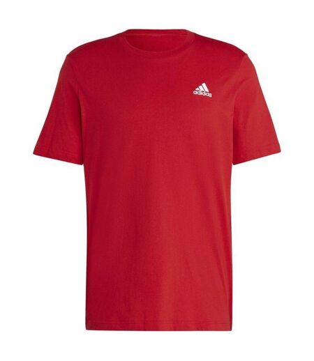 T-shirt Style Logo Brodé Essentials Homme Rouge Adidas