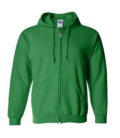 Gildan Heavy Blend Unisex Adult Full Zip Hooded Sweatshirt Top (Irish Green)