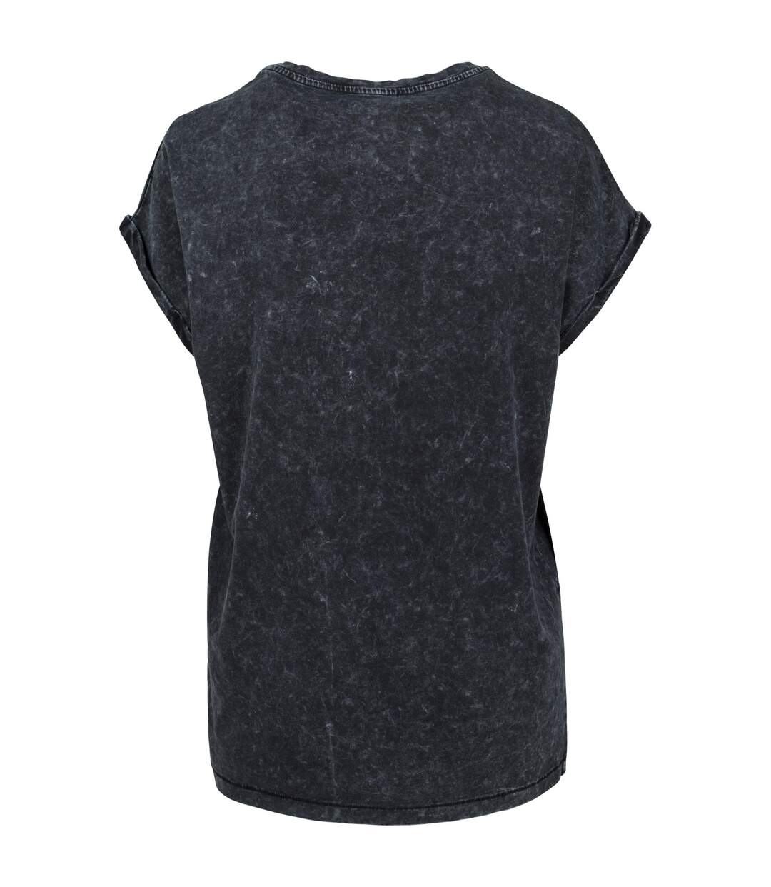 T-shirt Motif/style Délavé À L'acide Femme Noir Build Your Brand-2