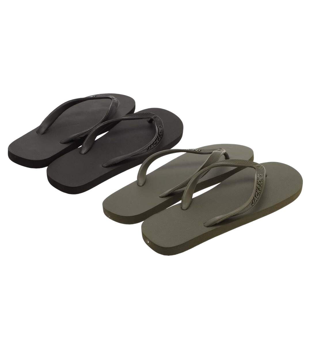 Tongs Basic Homme Noir Gris Foncé Jack And Jones-2