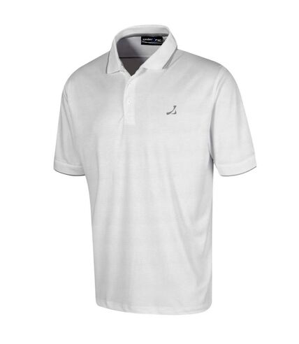 Polo en tricot gaufré pour hommes blanc Under Par