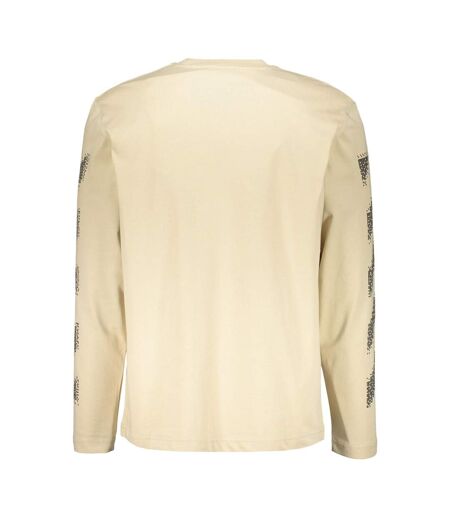 Mens Crew Neck Regular T-shirt Brown Black Off White