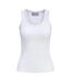 Womens/ladies Frida Ribbed Tank Top Bright White JJXX-2