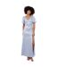 Robe Longue Motif/style Floral Femme Bleu Pastel Maya Deluxe-1