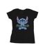 Disney Femmes/Les femmes Lilo And Stitch Ohana Blue Glitch Cotton T-Shirt (Noir) - UTBI25841-1