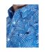 Chemise Manches Courtes Motif/style Palmier Bali Homme Bleu Ciel Raging Bull-4