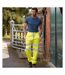 Yoko Mens Hi Visibility Reflective Work Sweatpants (Yellow)