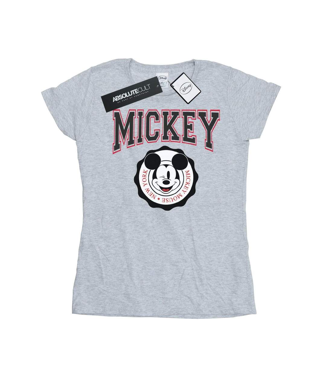 Disney Femme/Les femmes Mickey Mouse New York Seal - T-shirt en coton (Gris sportif) - UTBI32035-1
