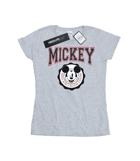 Disney Femme/Les femmes Mickey Mouse New York Seal - T-shirt en coton (Gris sportif) - UTBI32035