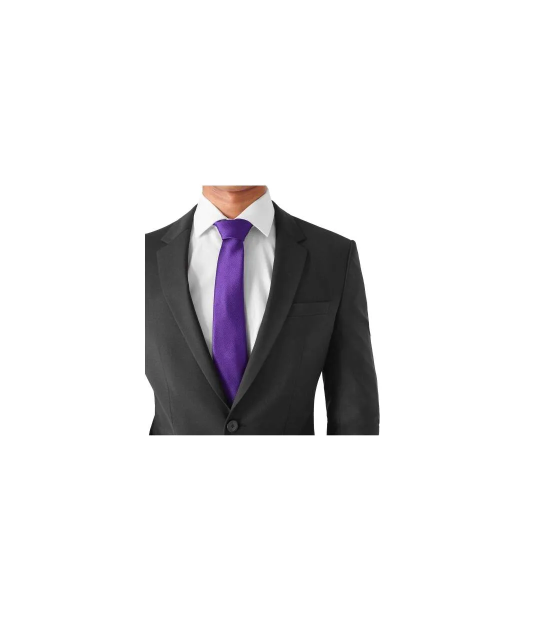 Mens Ribbed Silk Twill Formal Tie One Size Purple Haines And Bonner-1