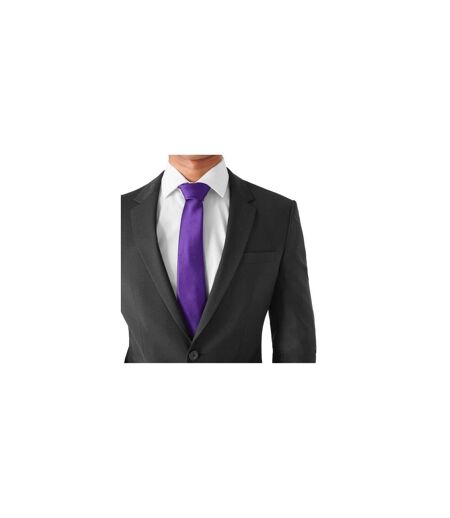Mens Ribbed Silk Twill Formal Tie One Size Purple Haines And Bonner