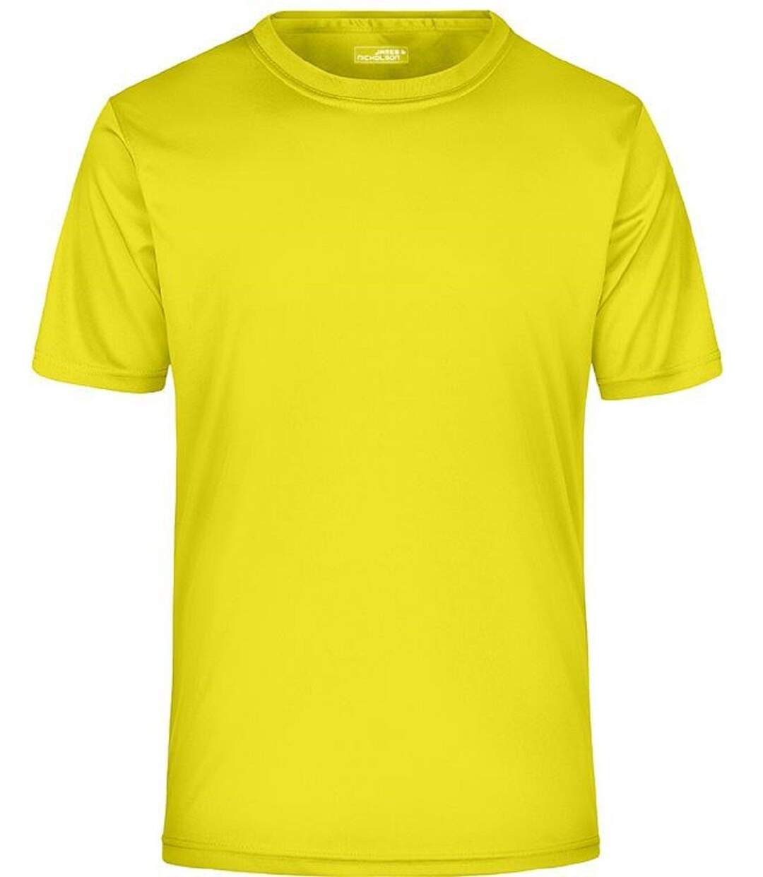 t-shirt respirant JN358 - jaune col rond - Homme