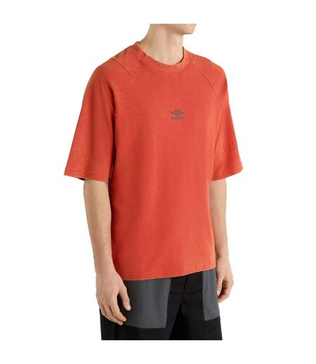 Mens Washed Crew Neck Boxy T-shirt Fire Whirl Umbro