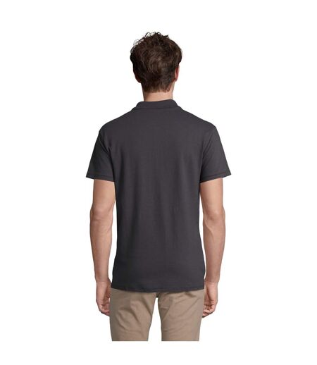 Polo Spring Homme Gris Foncé Uni SOLS