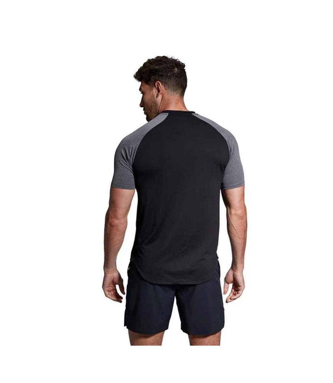 Mens Elite Training T-shirt Black Magnet Marl Canterbury-1