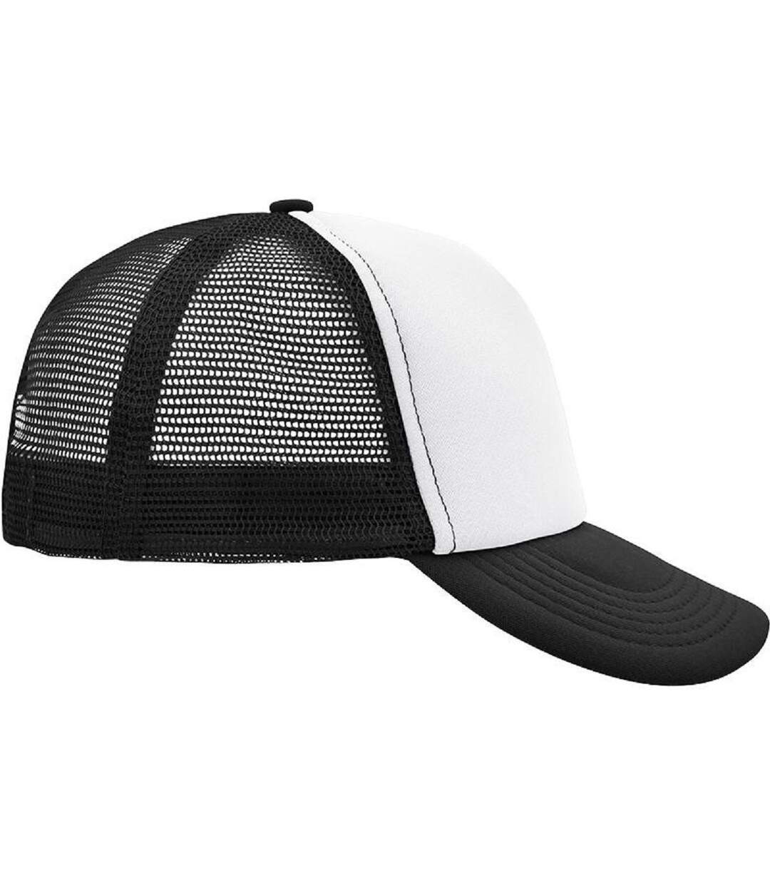 Casquette trucker avec filet style rétro - MB070 - blanc et noir-1