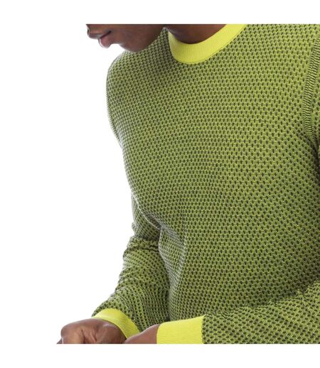 Mens Kapoko Knitted Cotton Sweatshirt Green Boss