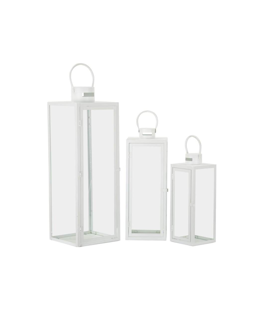 Lot de 3 Lanternes en Verre Magic 66cm Blanc-1