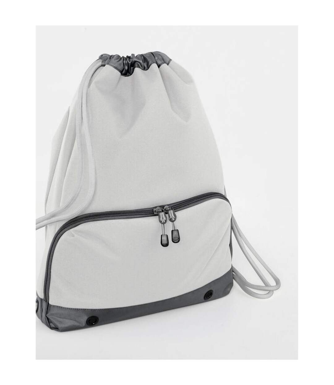 Athleisure Drawstring Bag One Size Ice Grey Bagbase-1