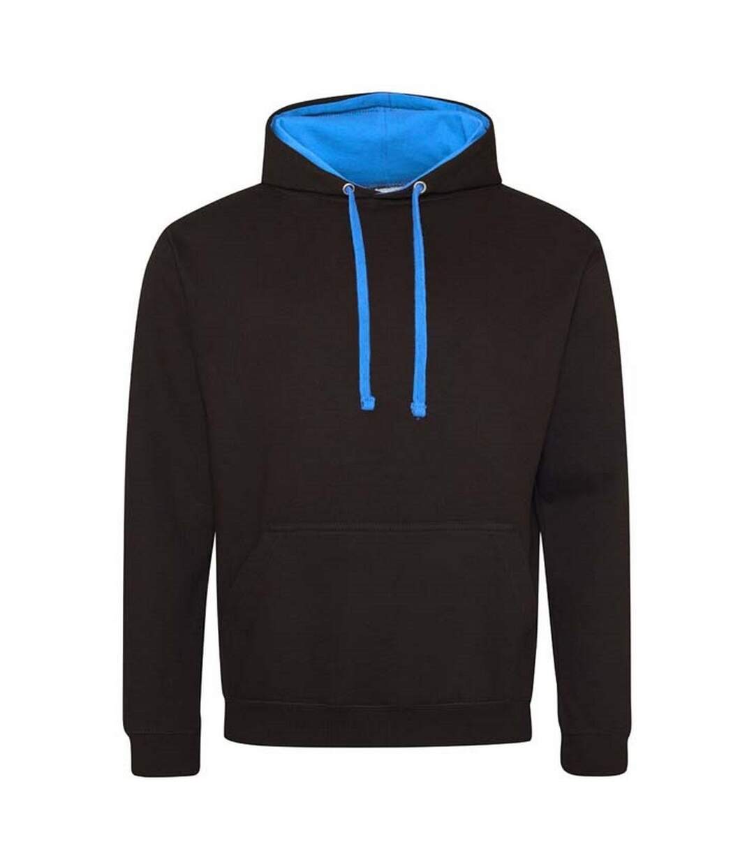 Sweat À Capuche Varsity Adulte Noir Vif Bleu Saphir Awdis-1