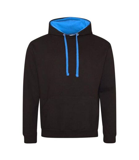 Sweat À Capuche Varsity Adulte Noir Vif Bleu Saphir Awdis