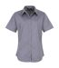 Premier Short Sleeve Poplin Blouse/Plain Work Shirt (Steel)