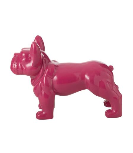 Statue Déco Bulldog 88cm Fuchsia