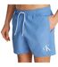 Mens Contrast Logo Regular Swim Shorts Glacier Calvin Klein-4