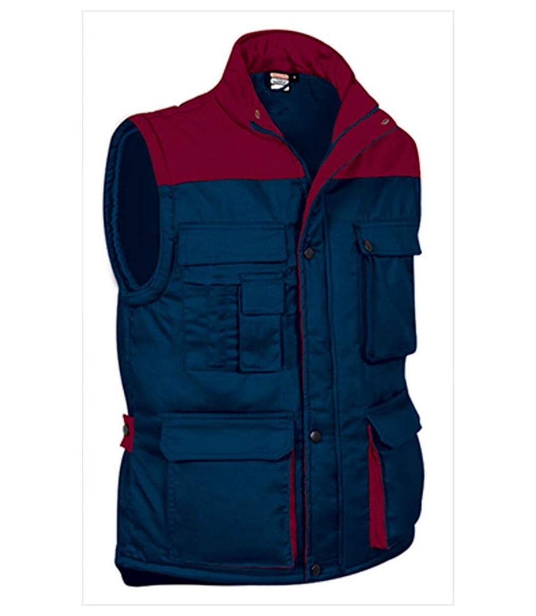 Gilet doudoune de travail sans manches - Homme - REF THUNDER - bleu marine rouge bordeaux