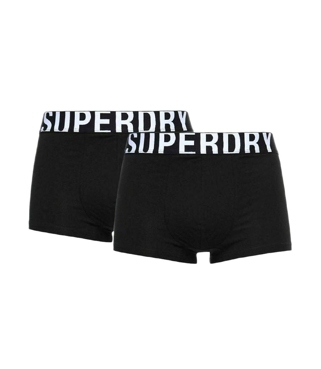 x2 Boxers Noir Homme Superdry M3110345A - S