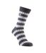 2 Pack Mens Cotton Patterned Striped Ribbed Boot Socks-3