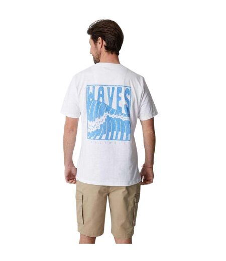 Mens Argyle Waves Regular T-shirt White Saltwell