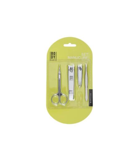 Set Manucure 4 Pièces Beauty 9cm Argent & Gris