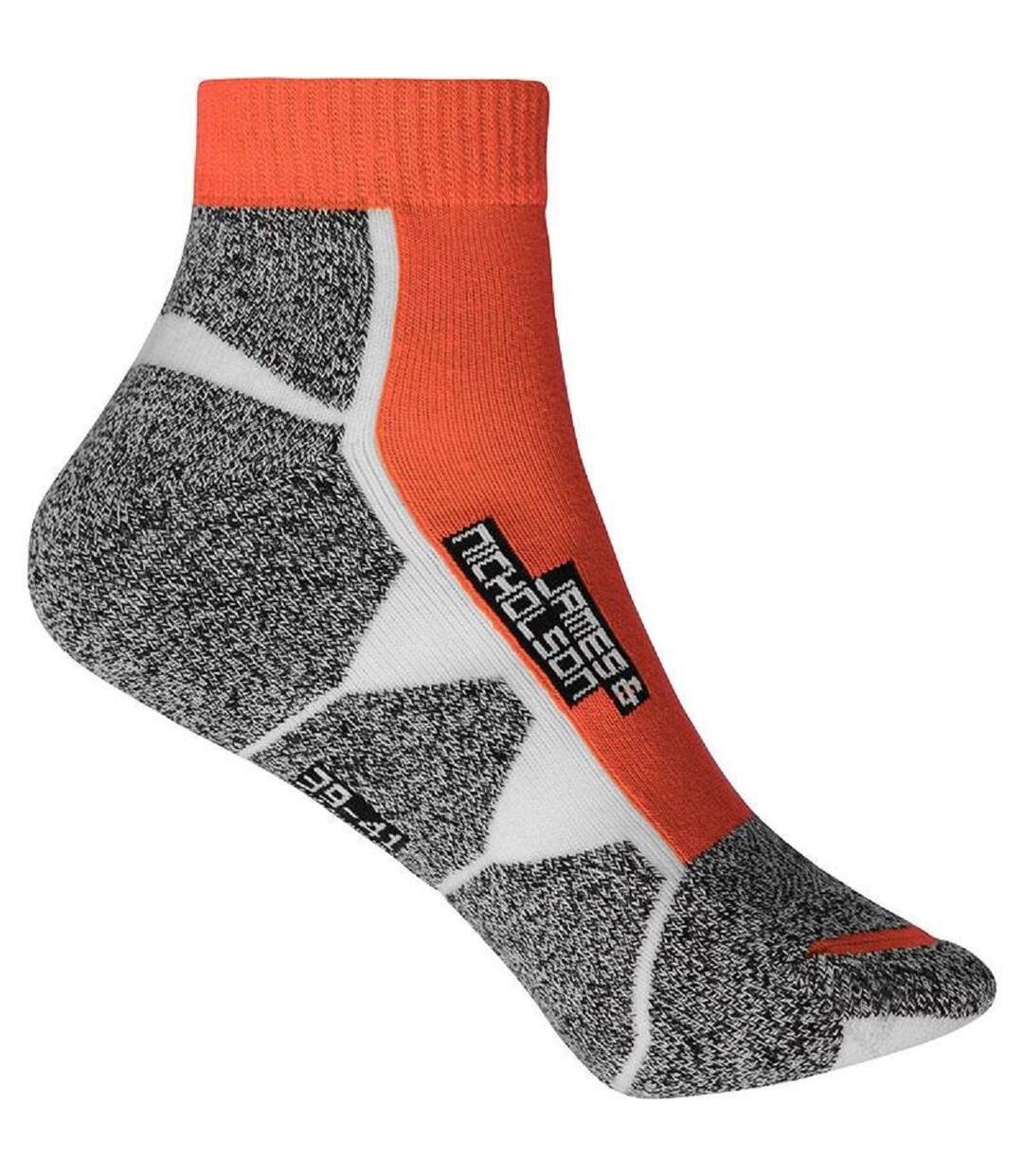 Chaussettes de sport courtes - JN214 - orange vif et blanc