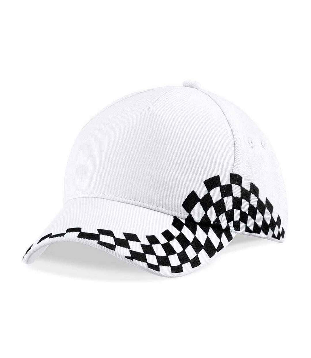 Casquette de baseball grand prix adulte blanc Beechfield-1