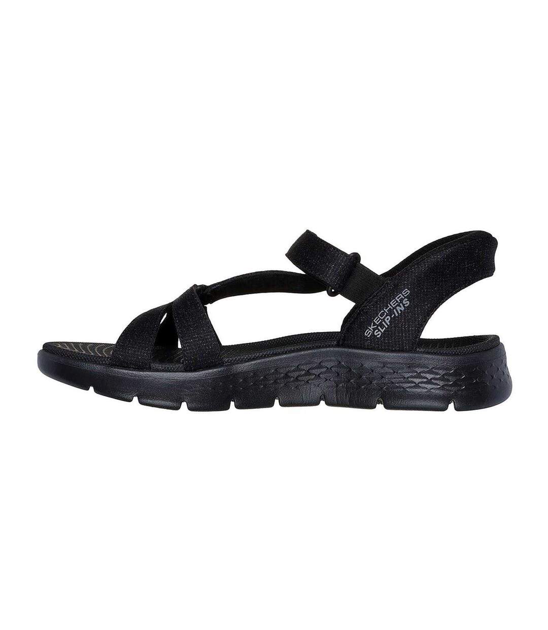 Sandales Motif/style Chiné Go Walk Femme Noir Chiné Skechers-2