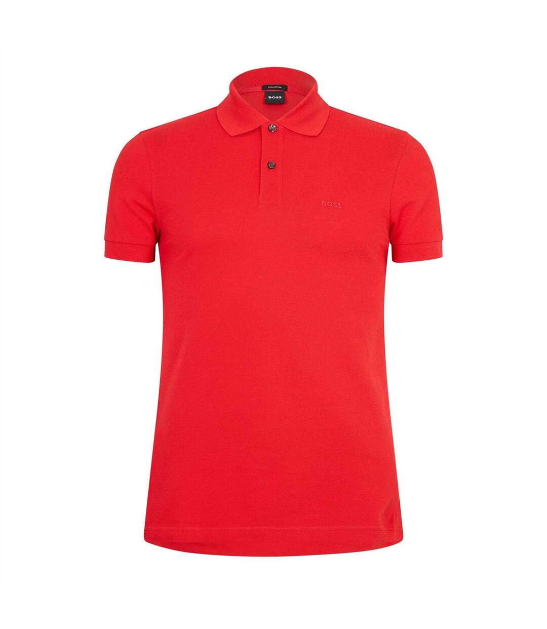 Mens Firenze Cotton Polo Shirt Bright Red Boss-1