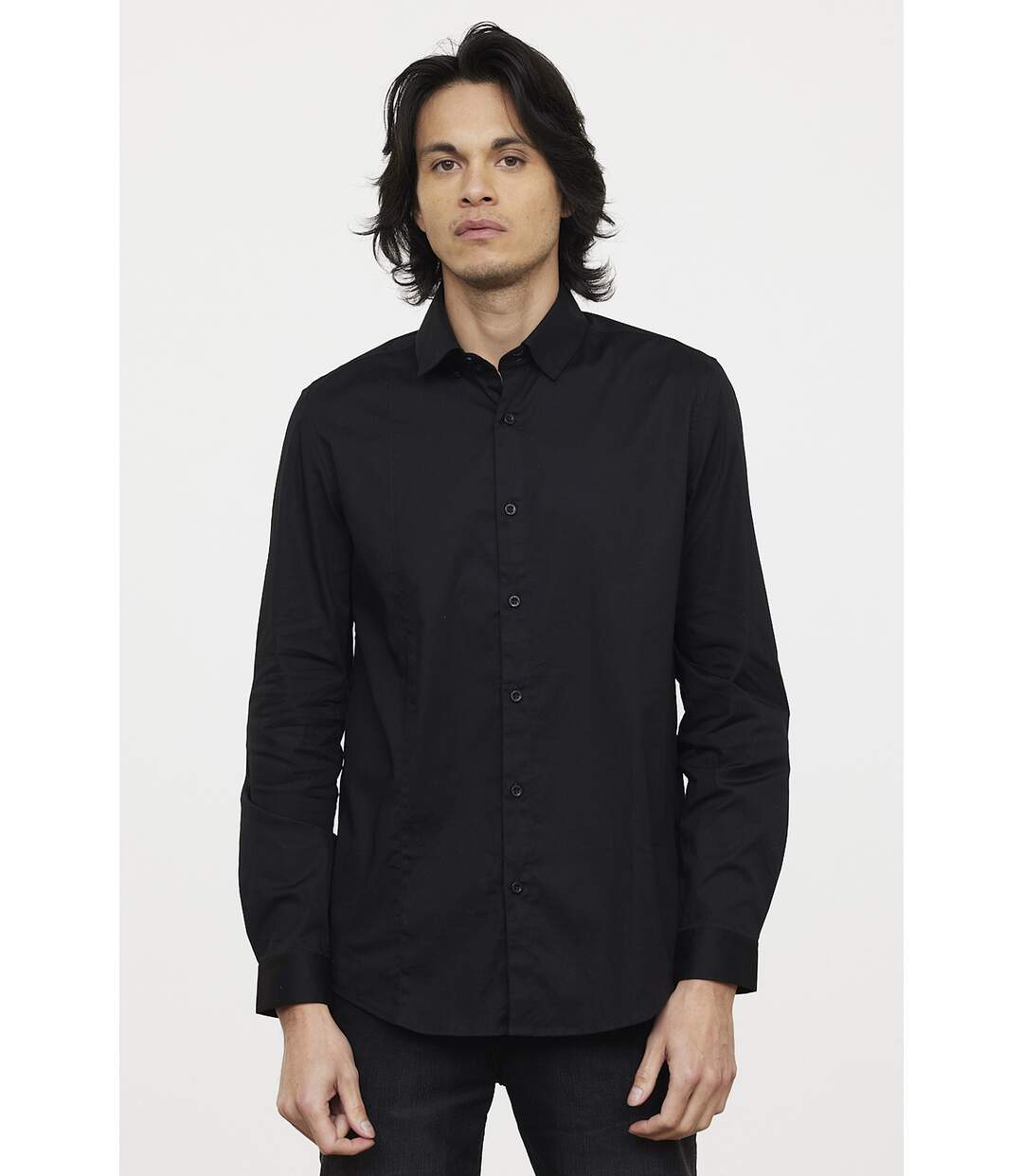 Chemise manches longues coton slim DUSTON