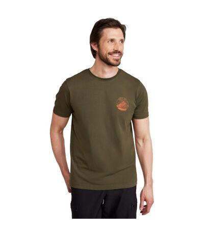 Mens Mountain Grid T-shirt Green Mountain Warehouse