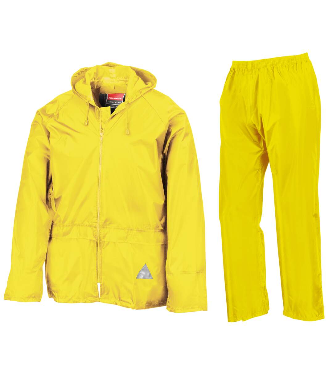 Veste et pantalon de pluie homme jaune néon Result