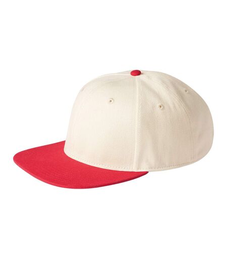 Casquette De Baseball Adulte Naturel Rouge Beechfield