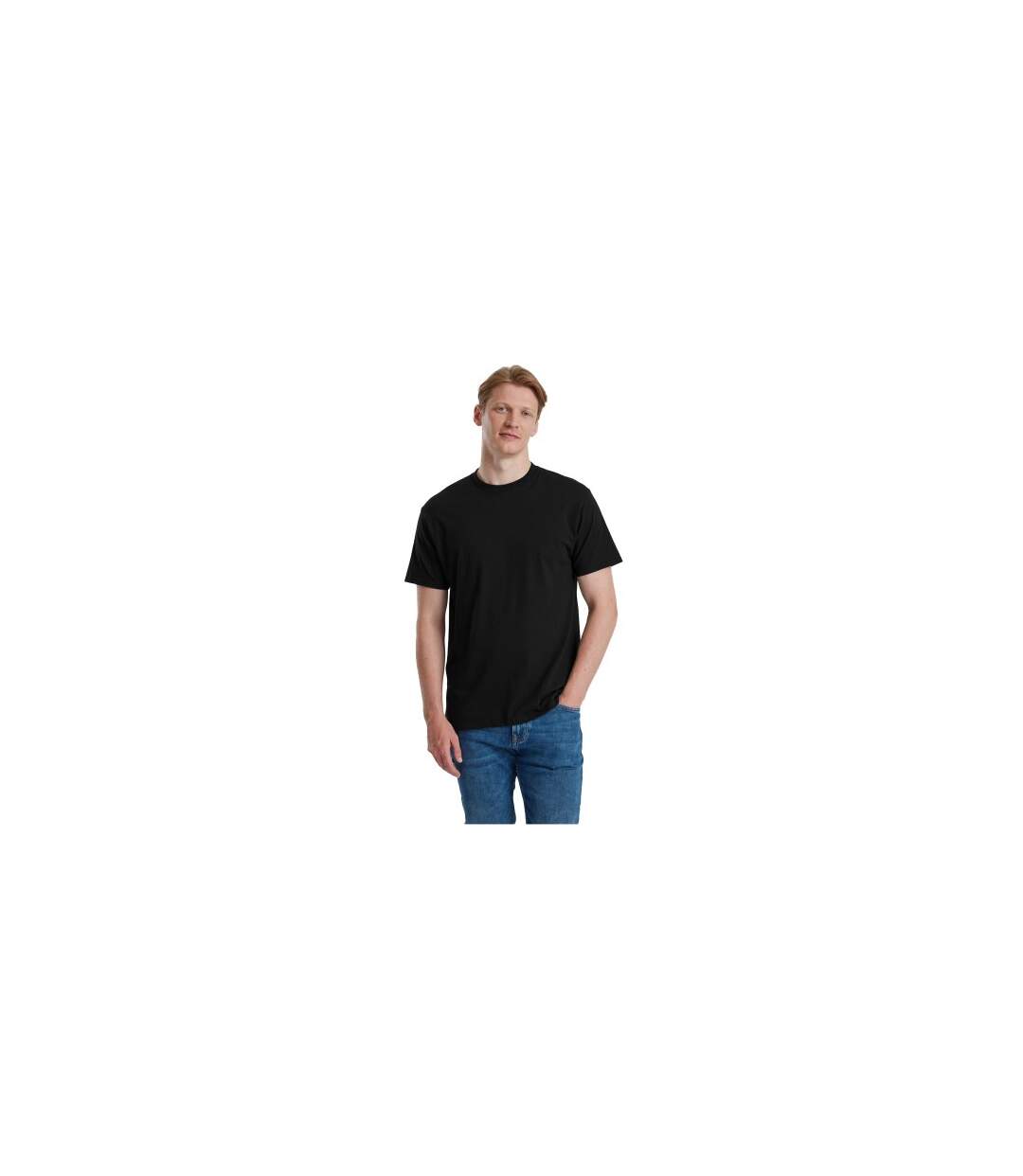 T-shirt Pure Adulte Noir Fruit Of The Loom-1