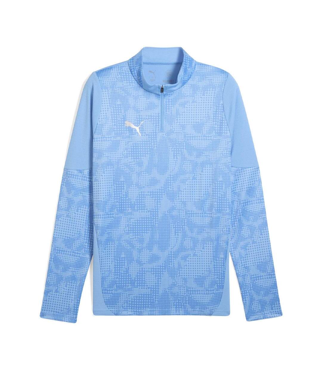 Sweat d'entraînement bleu homme puma teamcup training 1/4-1