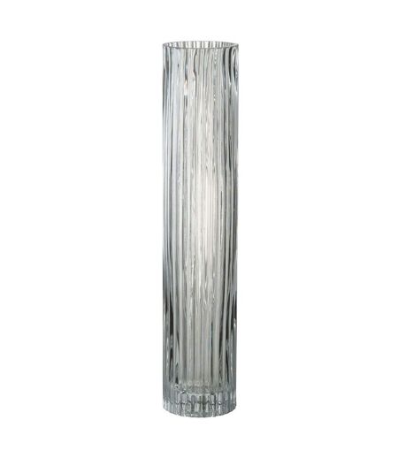 Vase Design Lignes Verre 40cm Transparent