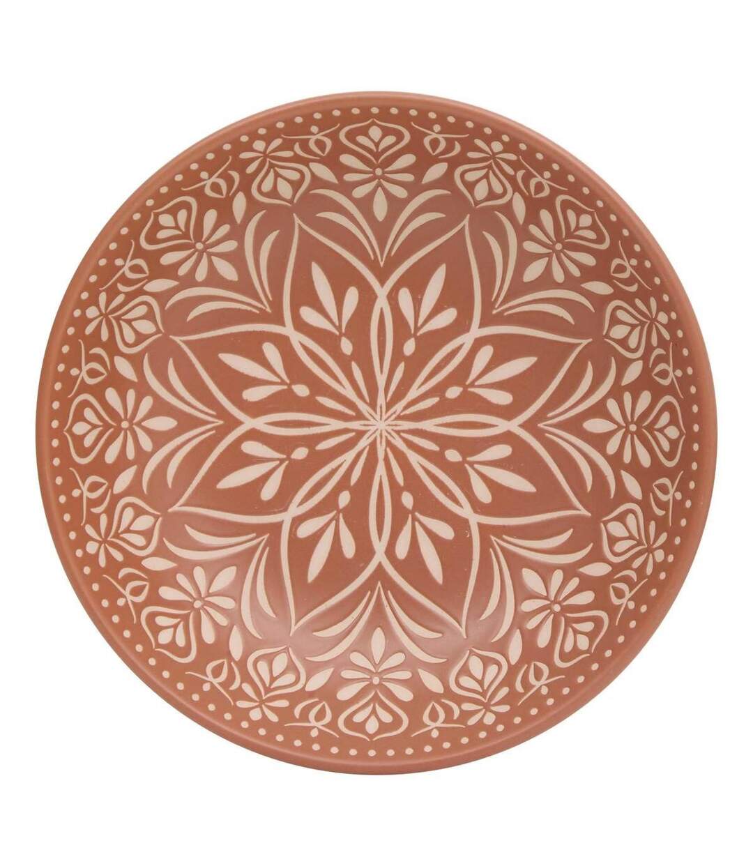 Lot de 6 Assiettes Creuses en Céramique Inès 20cm Terracotta-2