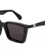Womens/ladies Dalton Square Sunglasses One Size Black Dark Grey Off White-3